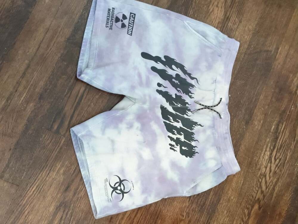 10 Deep Radioactive Materials Tie Dye Sweat Shorts
